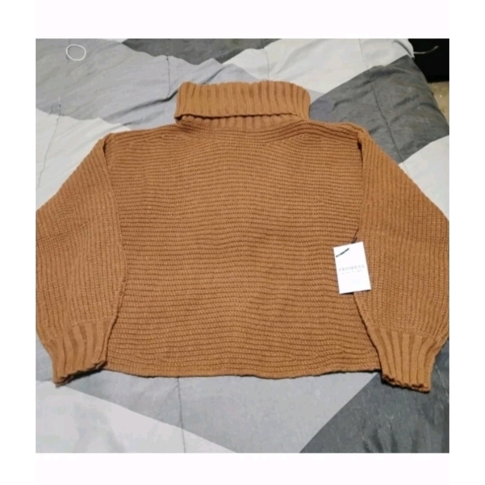 Promesa Warm Brown Turtleneck Sweater